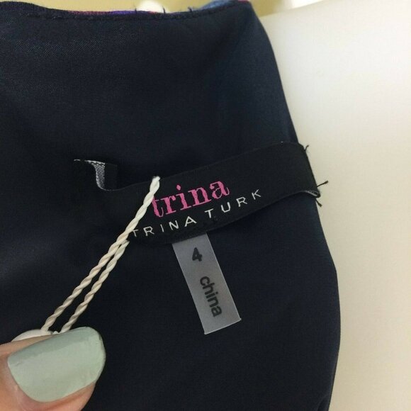 TRINA TURK Museo Short Sleeve Sheath Dress Multicolor Size 4 NWT$148 TT18R503 - Picture 7 of 9